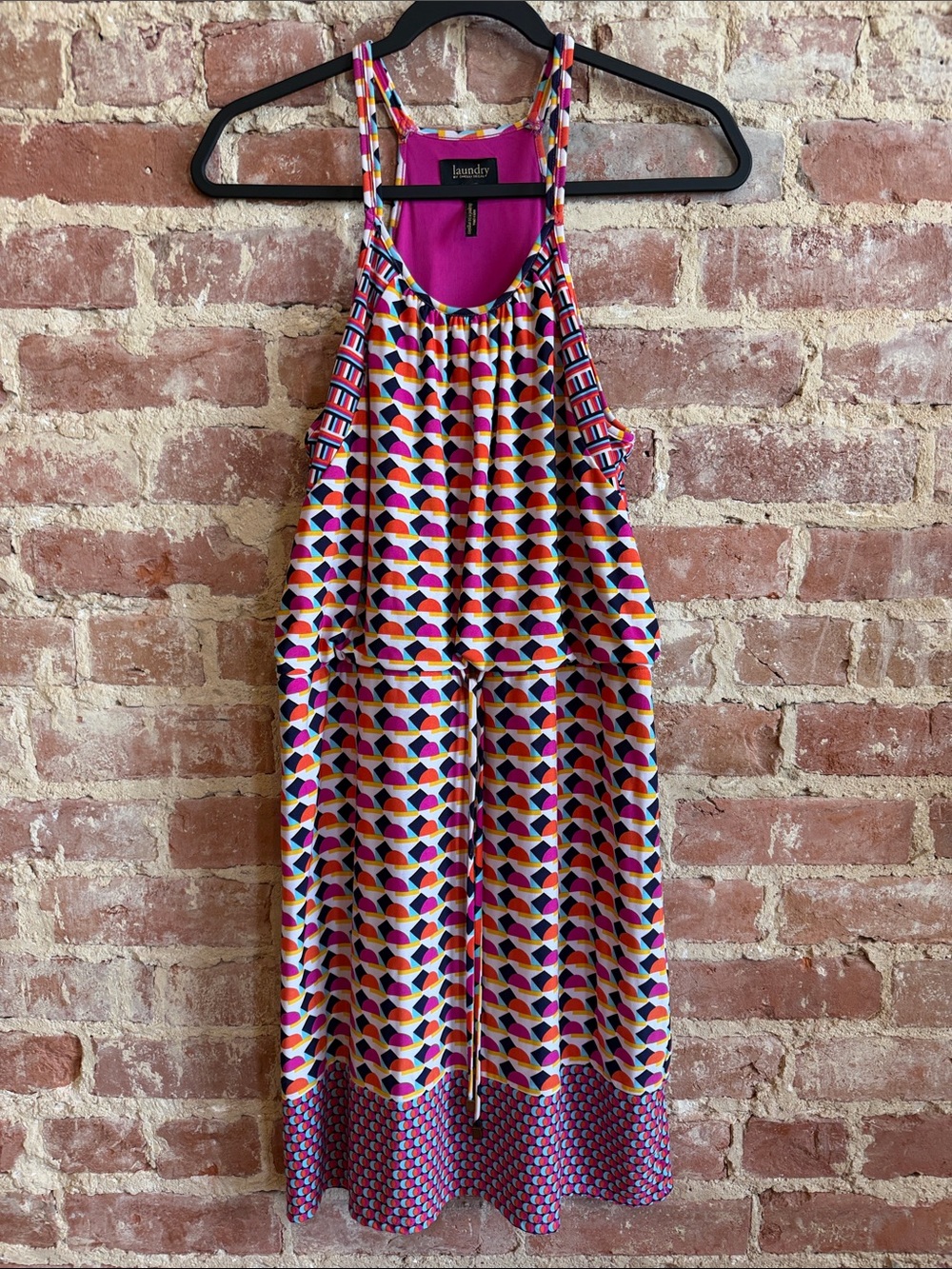 Laundry By Shelli Segal women's Pink Multicolor Geometric Dress